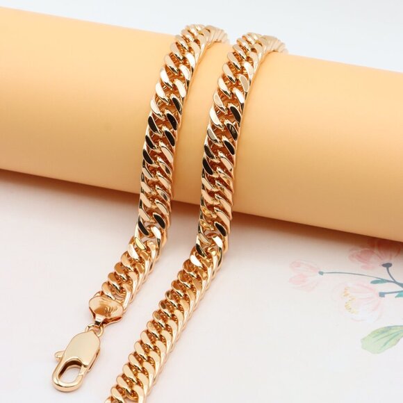 Bold Rose Gold Chunky Chain Necklace for Statement Styling, XPNL0283 - Picture 8 of 12